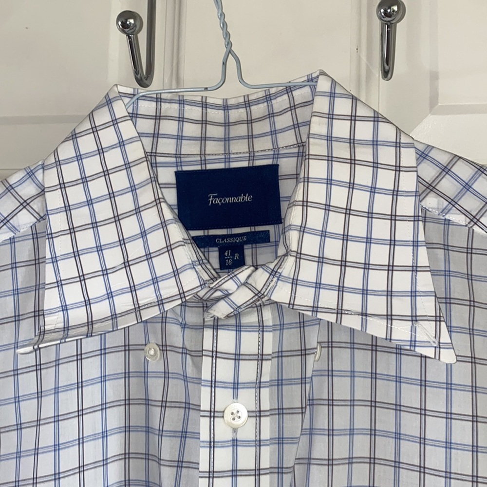 Faconnable Classique Check Button Down Shirt - image 4